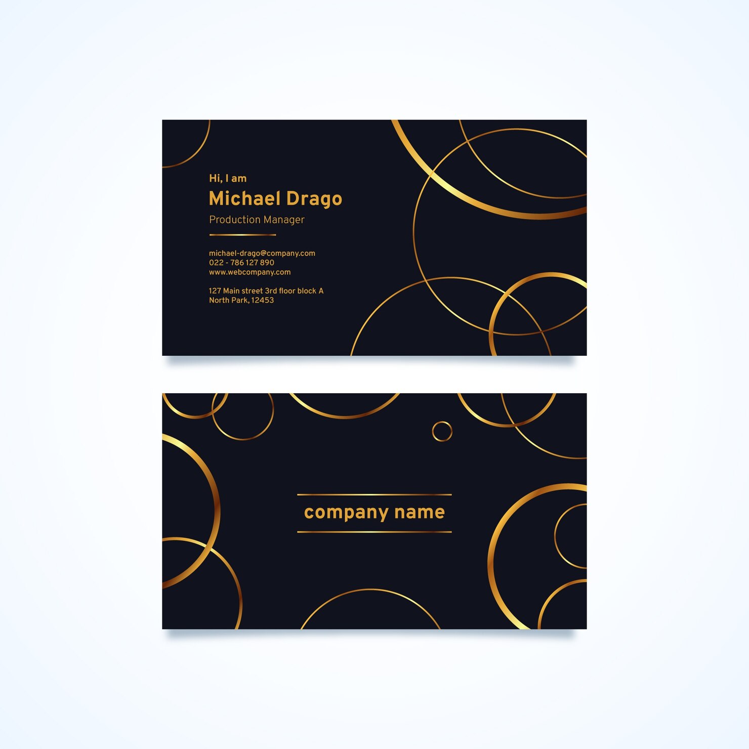 Holografisk folie på surrealistisk visitkort