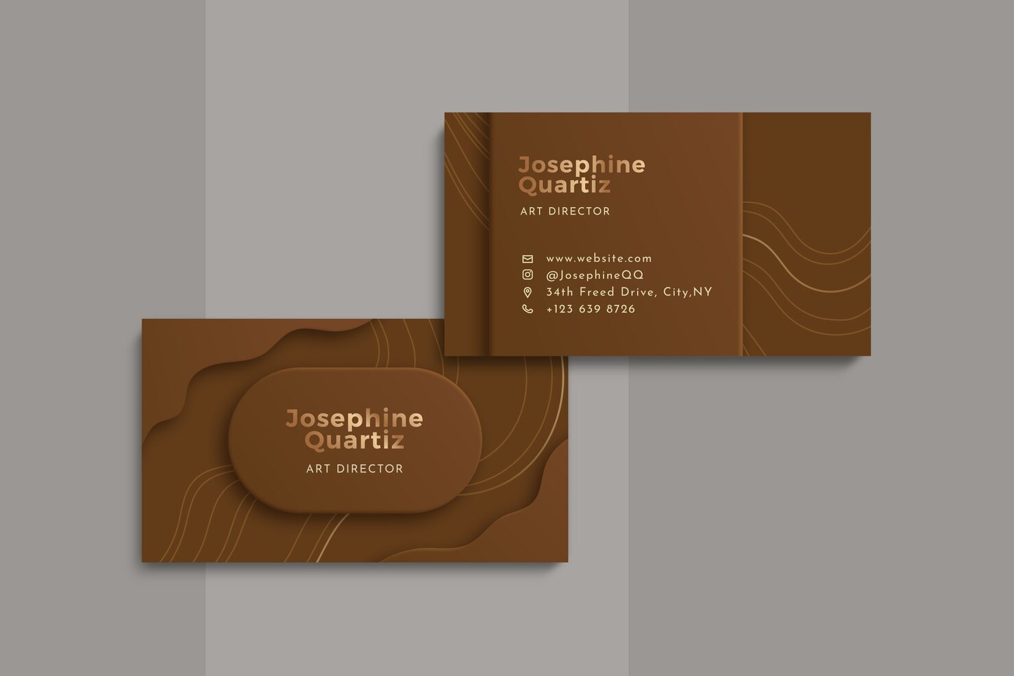 Tach-cover visitkort med surrealistisk struktur